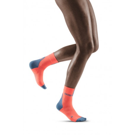 Compression Short Socks 3.0 - Coral / Grey CEP - 1